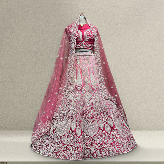 Rosé - Wedding Trousseau in Pastel Hues Ombre Pink Lehenga