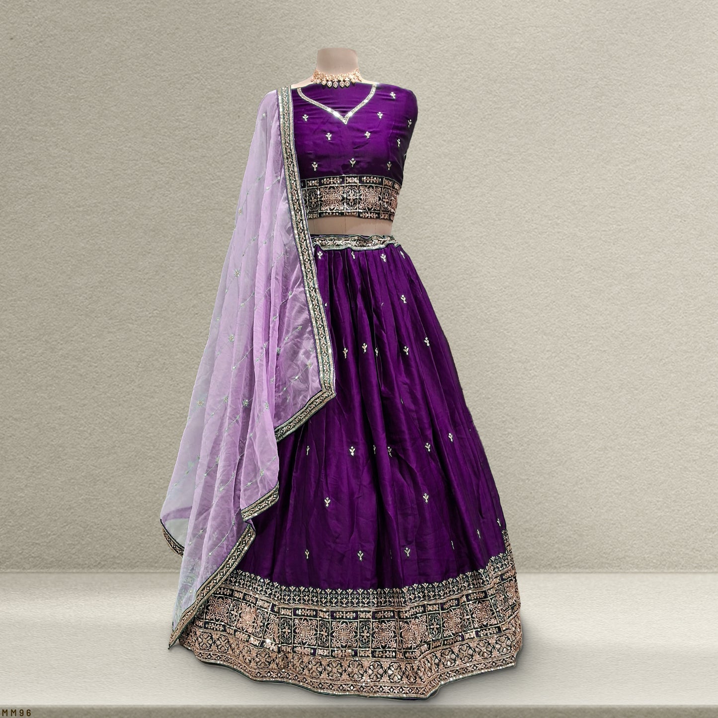 Aisha - Gorgeous Partywear Satin Silk Lehenga