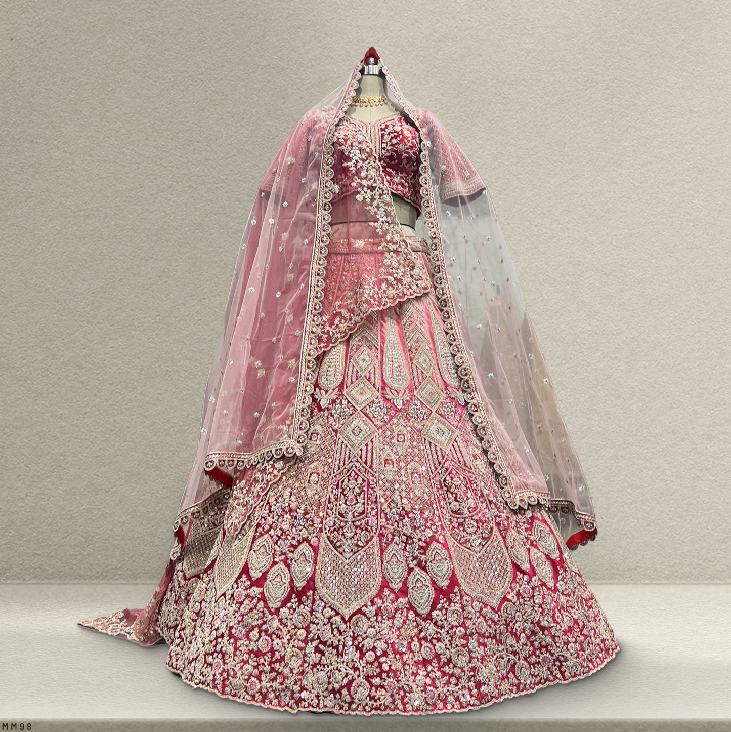 Rosé - Wedding Trousseau in Pastel Hues Ombre Pink Lehenga