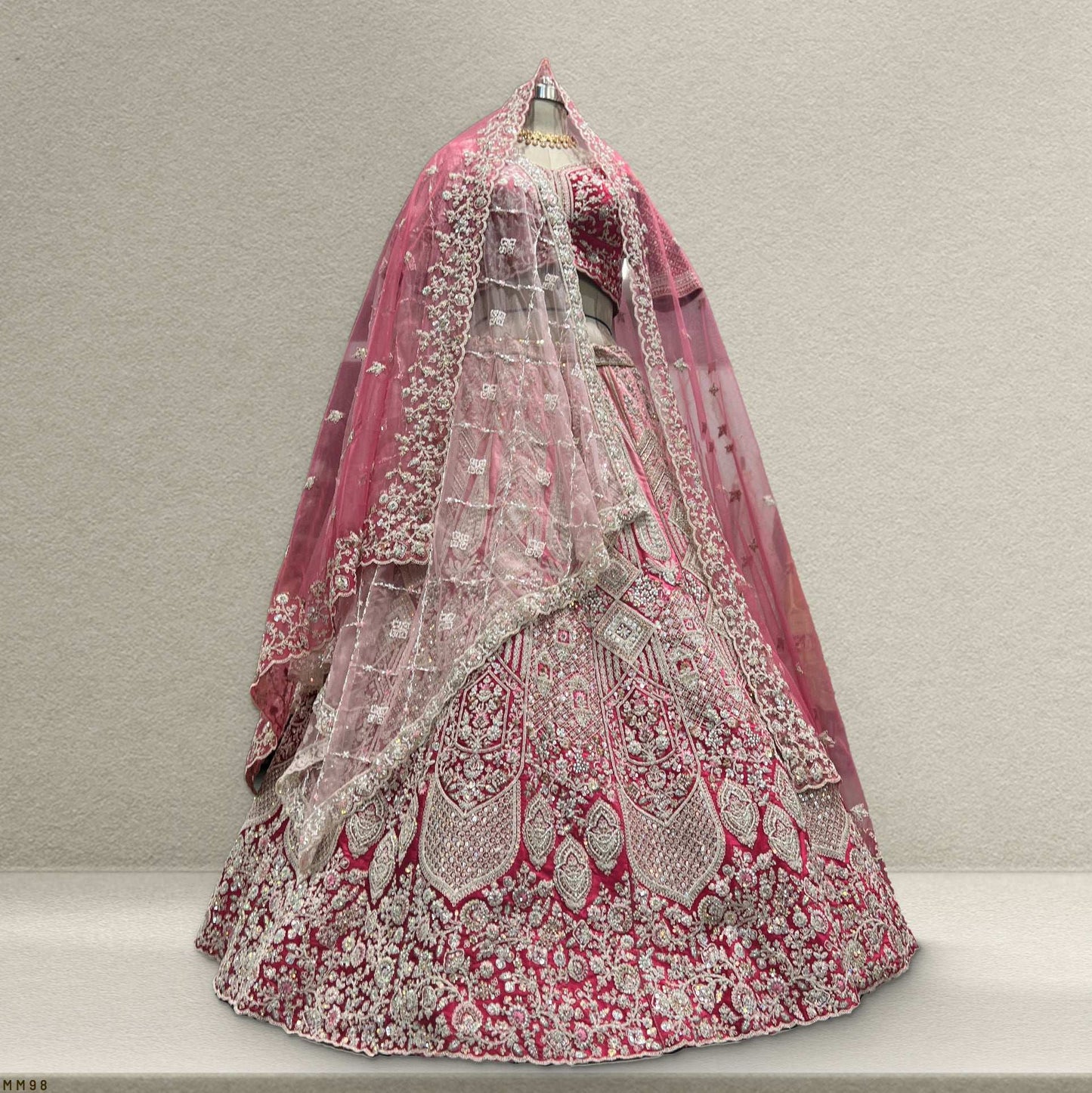 Rosé - Wedding Trousseau in Pastel Hues Ombre Pink Lehenga