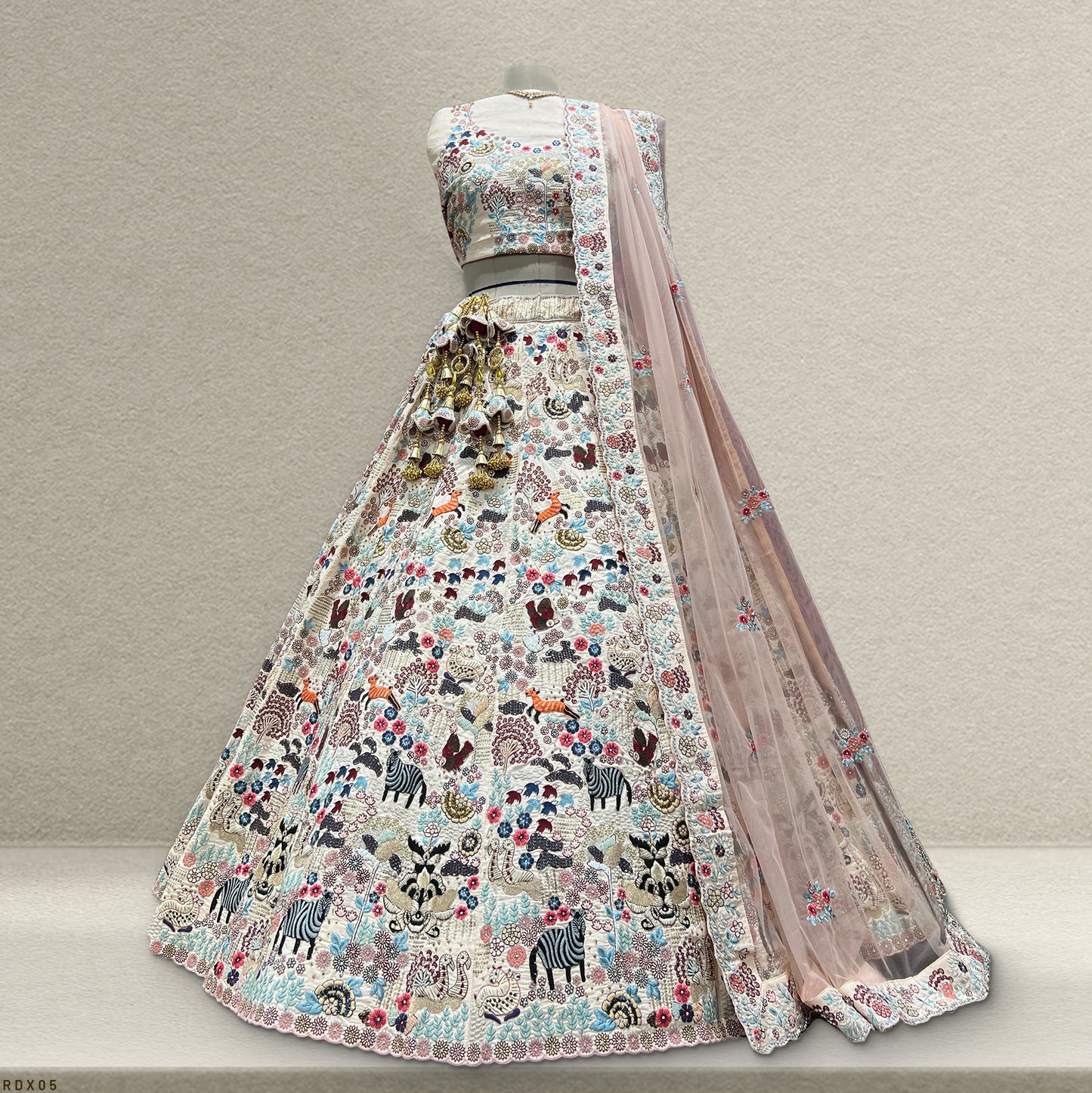 Vantara - Multicolor Soft Silk Stunning Designer Lehenga