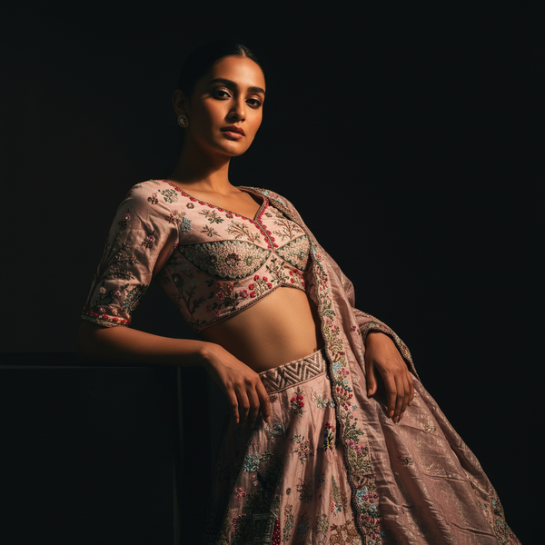 Vantara - Multicolor Soft Silk Stunning Designer Lehenga