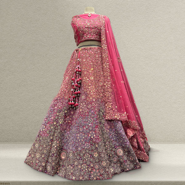 Jazzagals - The Modern Ombre Lehenga for Reception for Bride JMS Studio {{ Royal Red Bridal Lehenga}}