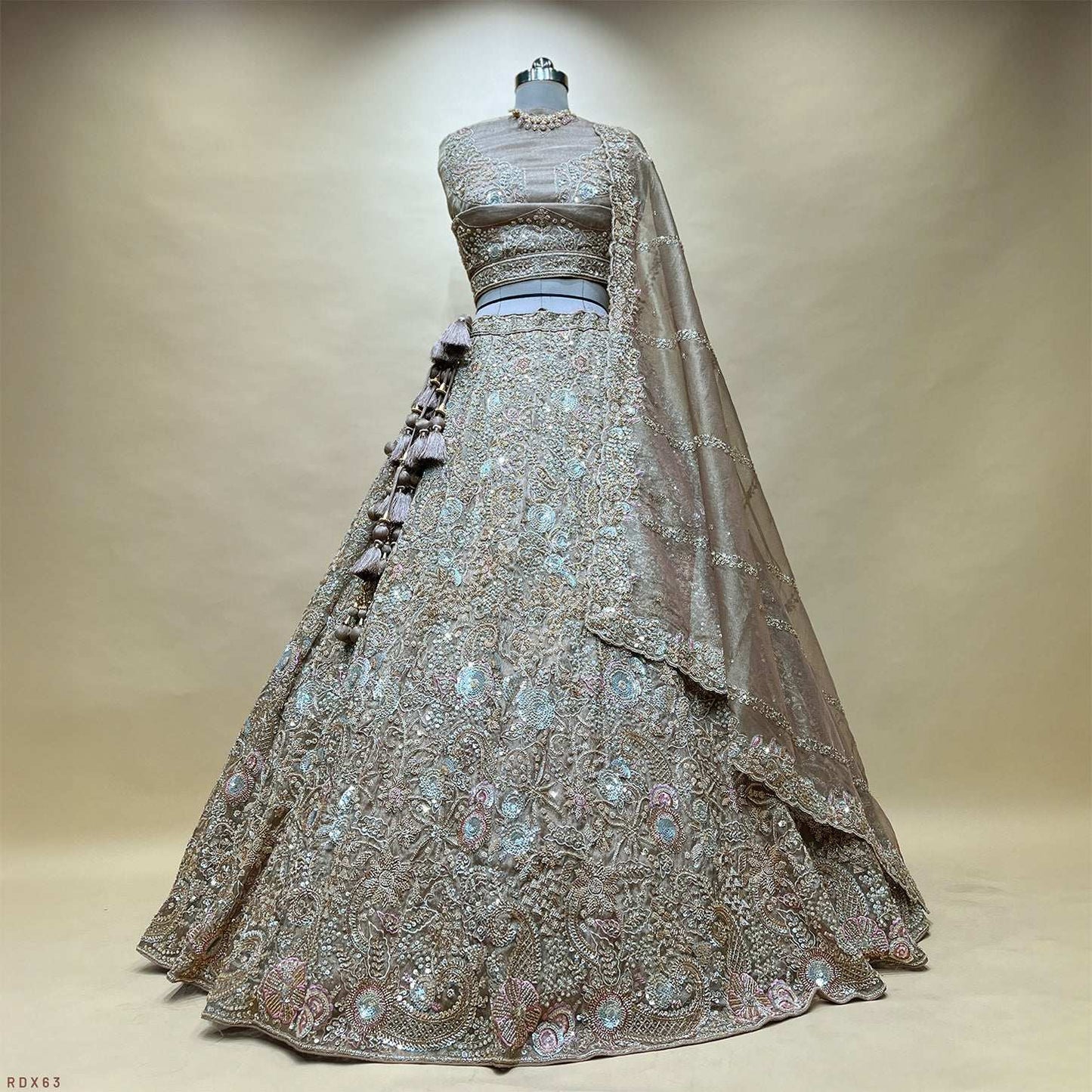 Celestial Collection: Beads Cutdana Handwork Haute Couture Lehenga