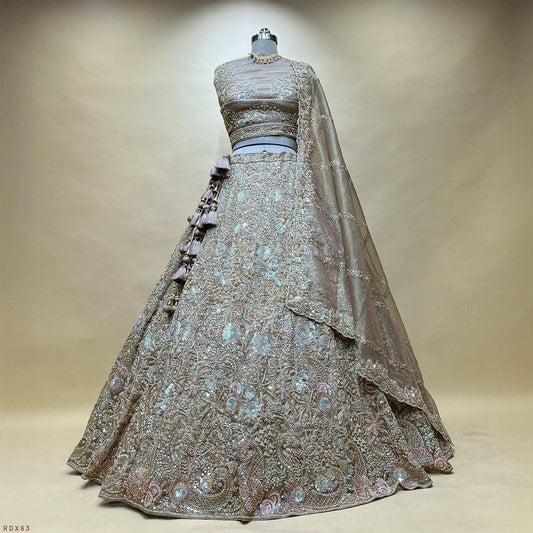 Celestial Collection: Beads Cutdana Handwork Haute Couture Lehenga