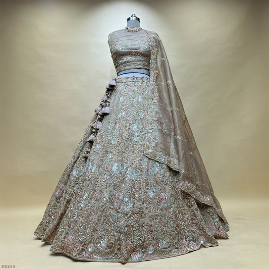 Celestial Collection: Beads Cutdana Handwork Haute Couture Lehenga
