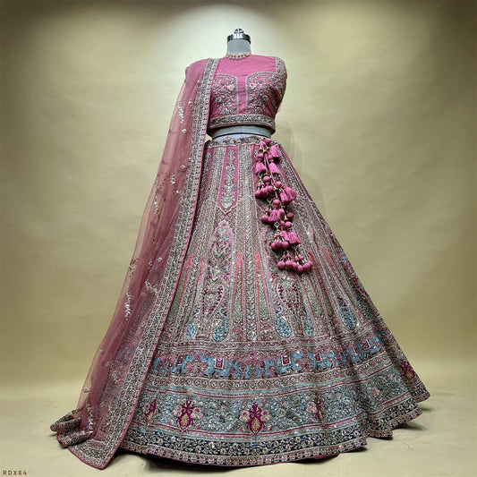 Jazzagals - Pink Designer Lehenga with Elephant Motifs