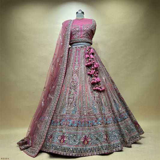 Jazzagals - Pink Designer Lehenga with Elephant Motifs