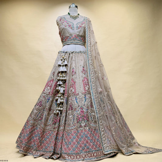 Damsel - Ivory Multicolor Thread & Patch Work Designer Lehenga Choli