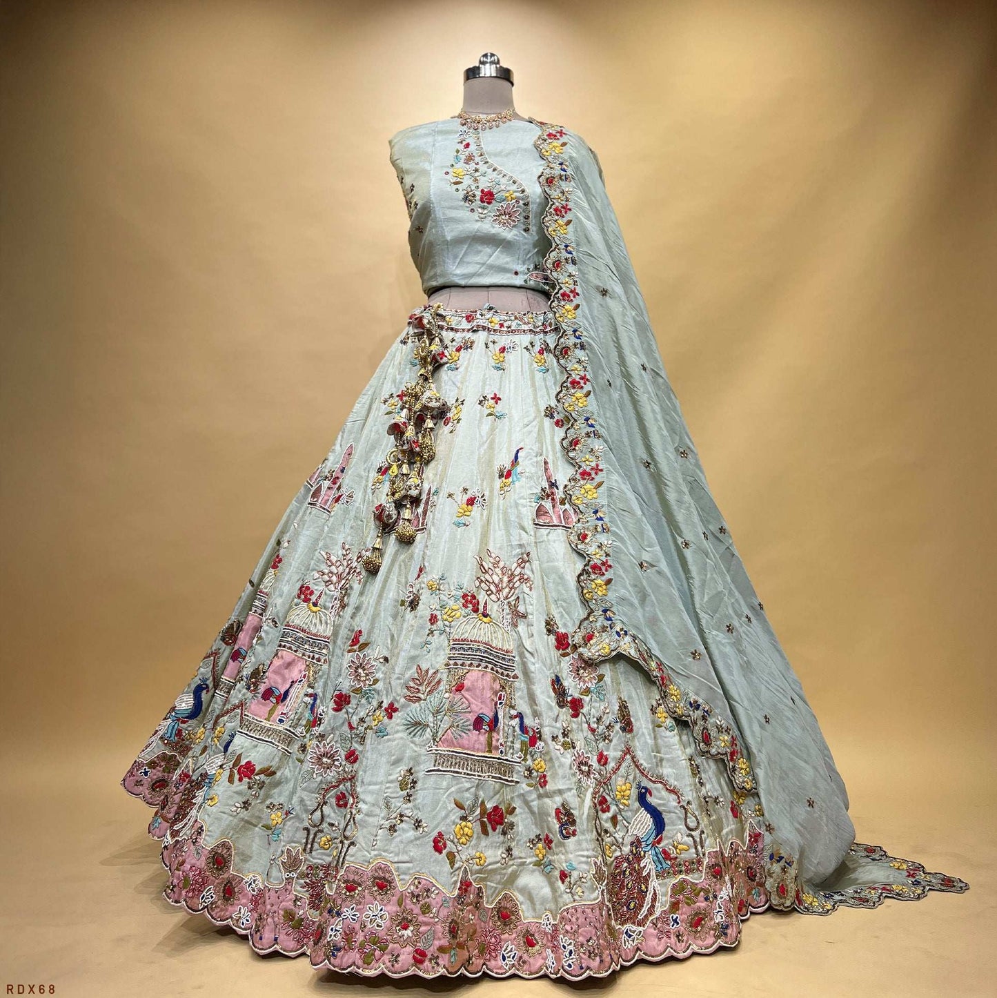 Vantara - Multicolor Soft Silk Stunning Designer Lehenga
