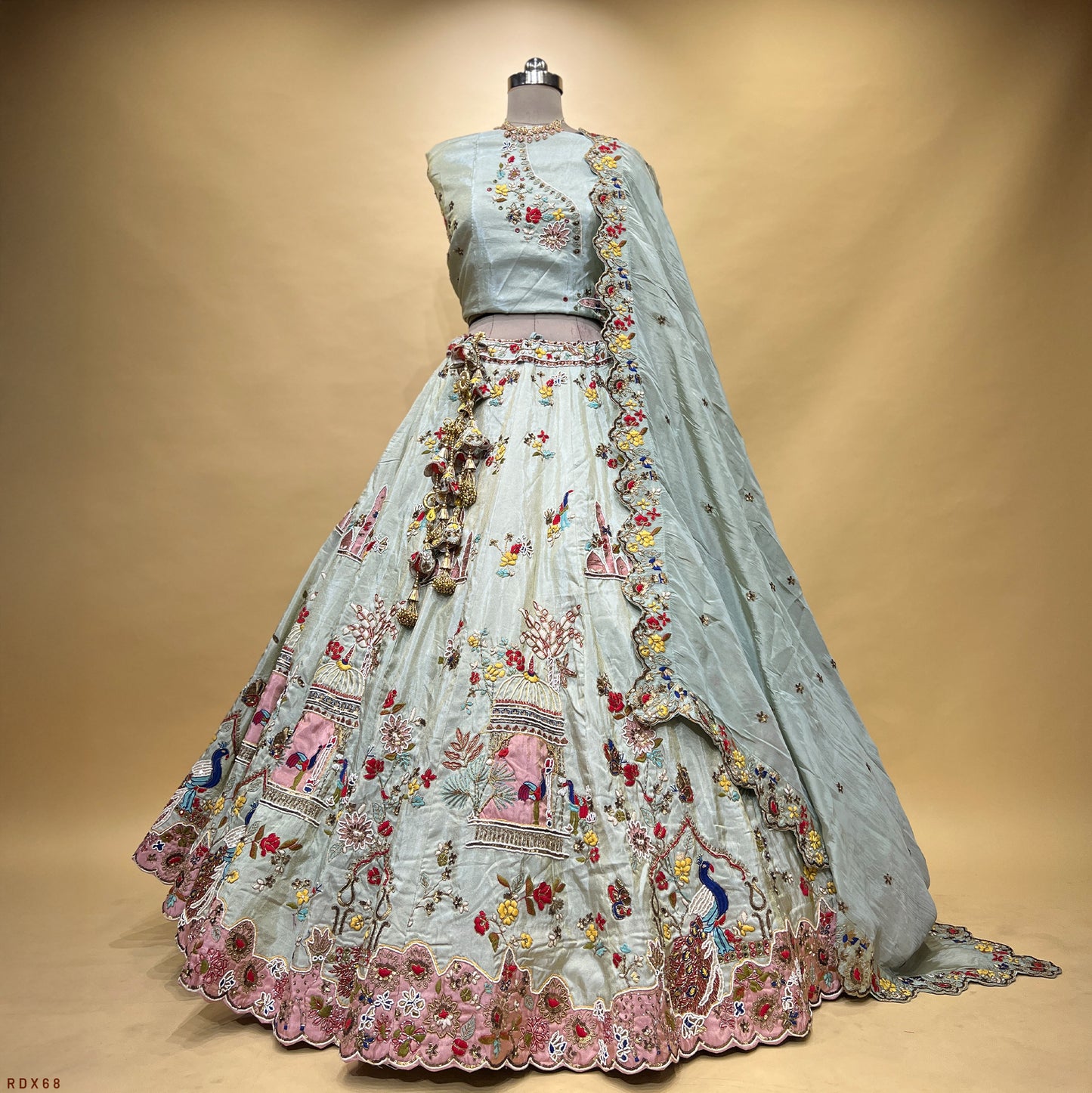 Vantara - Multicolor Soft Silk Stunning Designer Lehenga