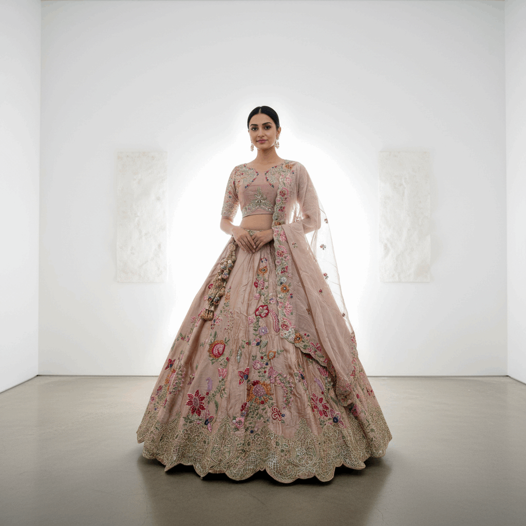 Vantara - Multicolor Soft Silk Stunning Designer Lehenga