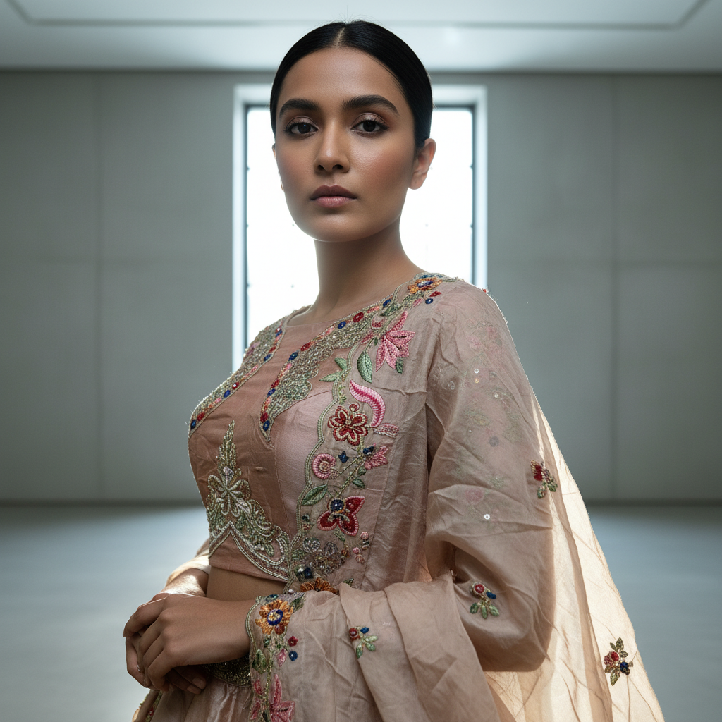 Vantara - Multicolor Soft Silk Stunning Designer Lehenga