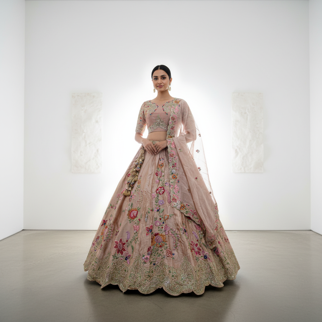 Vantara - Multicolor Soft Silk Stunning Designer Lehenga