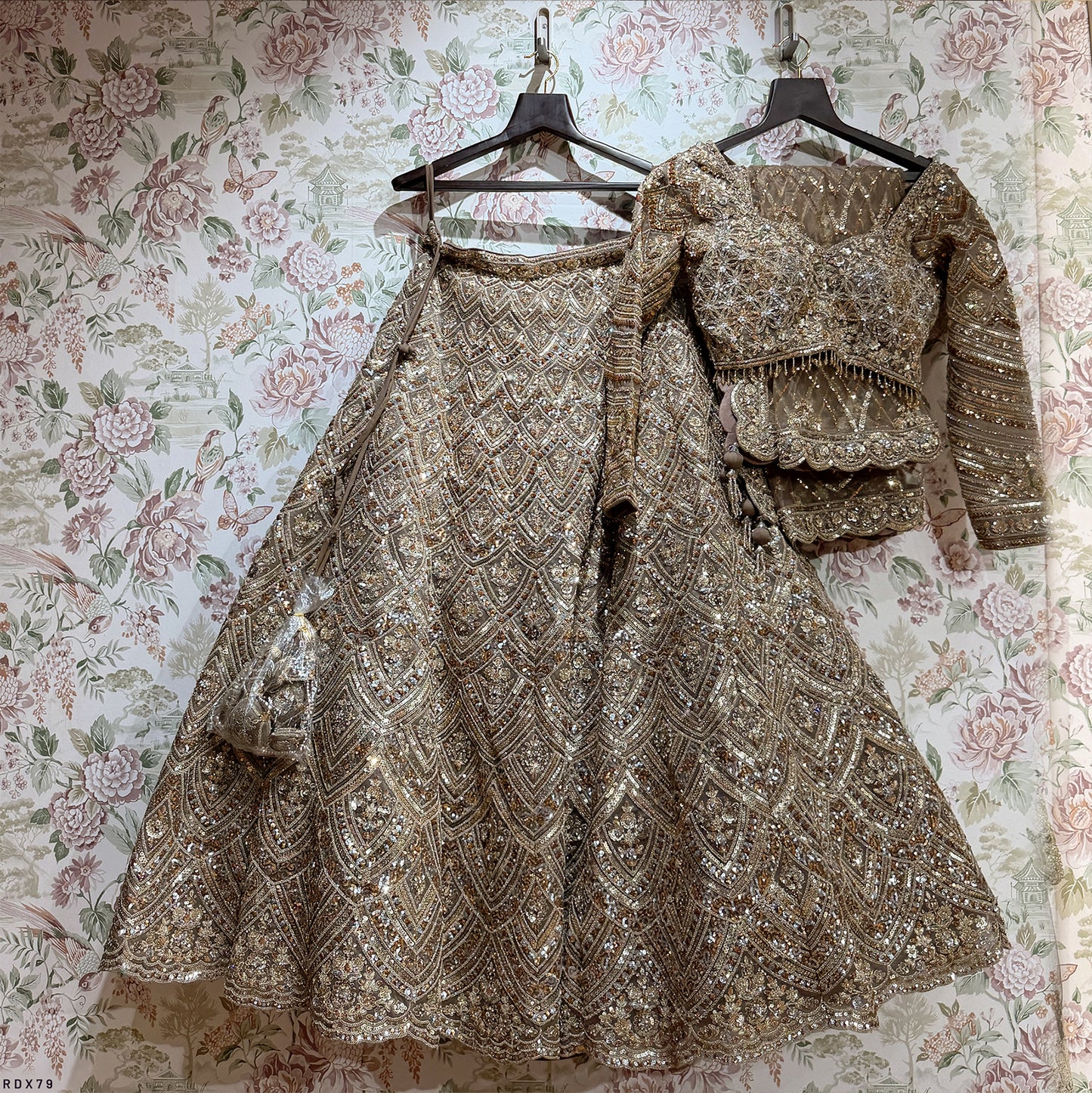 Celestial Collection: Ready-to-Wear Golden Reception and Sangeet Lehengas