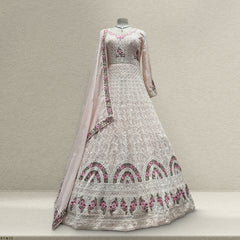Celestial Collection: Lucknawi Work Reception and Engagement Gown Ready-to-Wear JMS Studio {{ Royal Red Bridal Lehenga}}