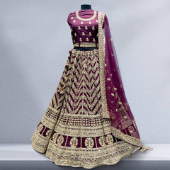 Padmini - The Designer Replica Lehenga Wine JMS Studio {{ Royal Red Bridal Lehenga}}