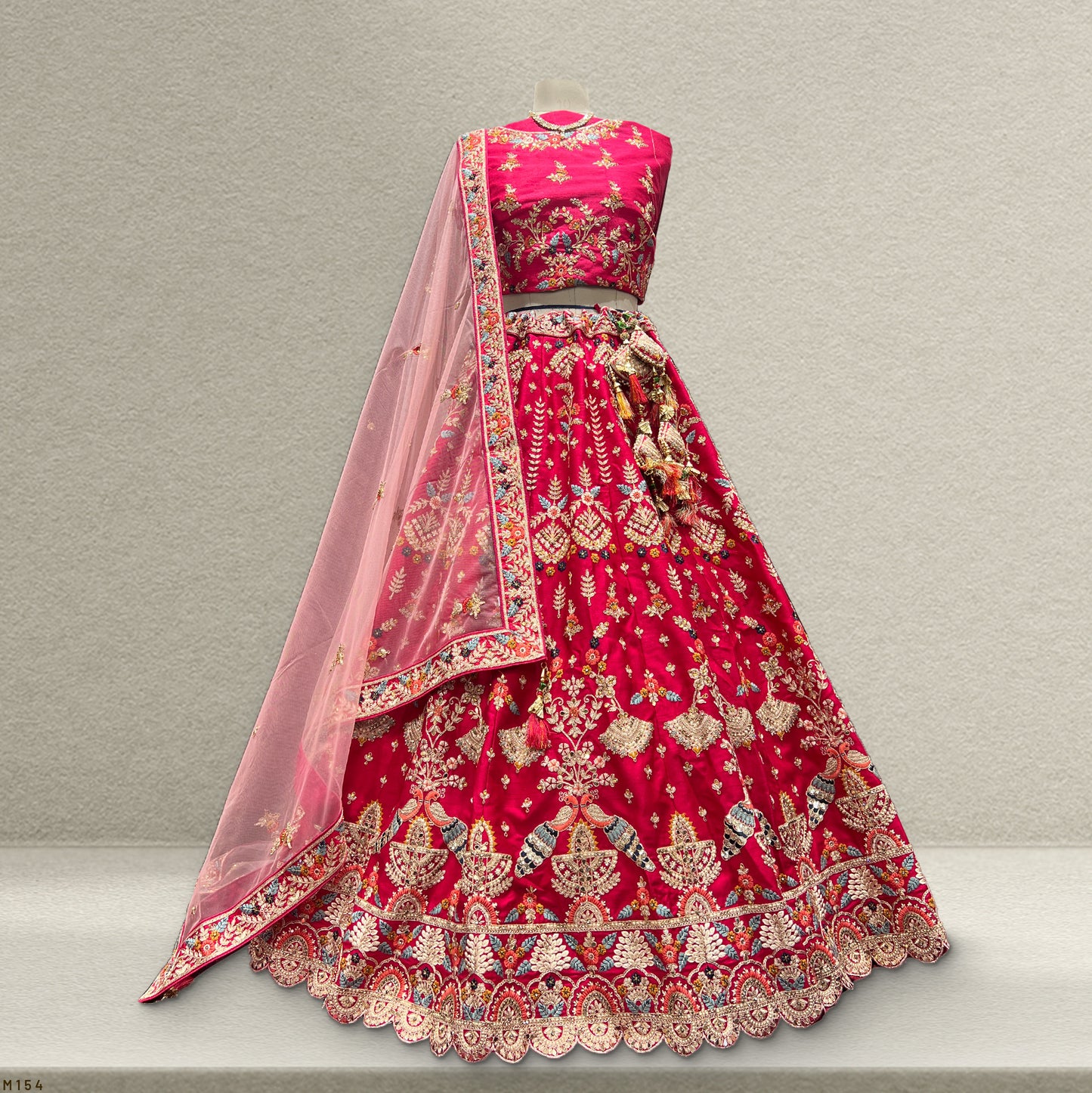 Dulhan in Rani Pink Lehenga : Celebrity Replica Royal Baggi Collection JMS Studio {{ Royal Red Bridal Lehenga}}