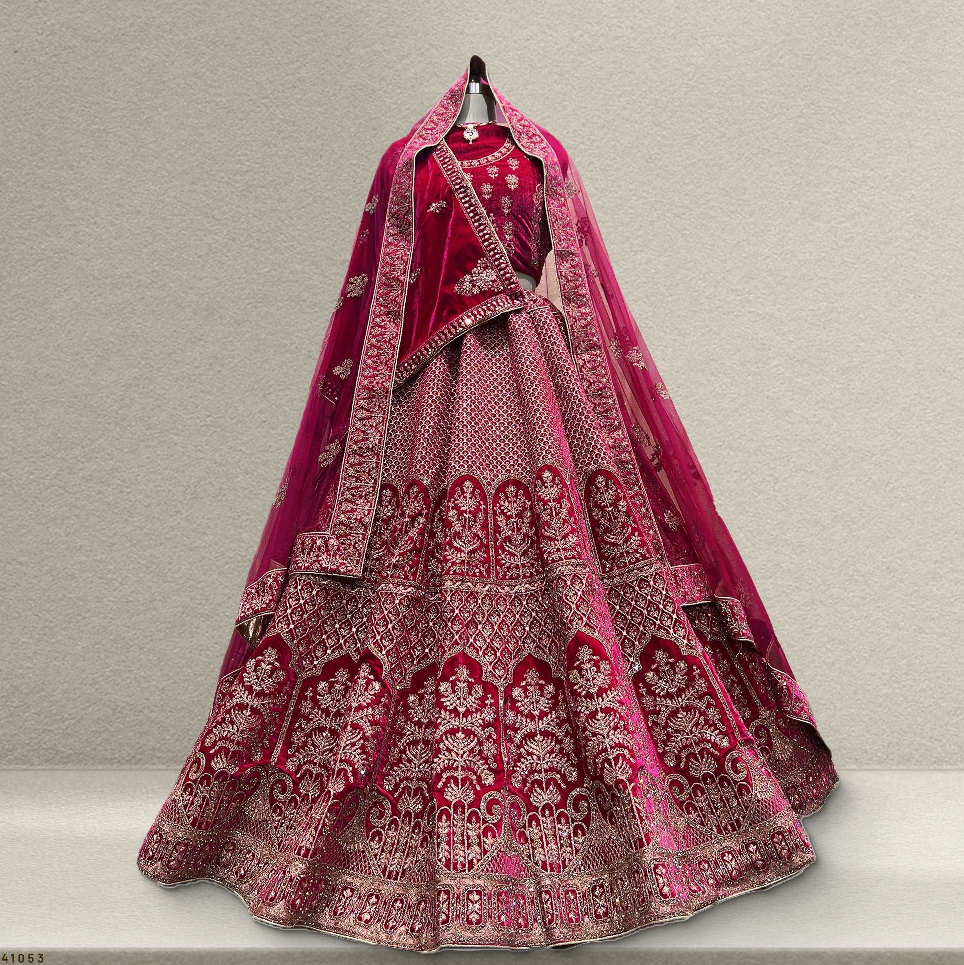 Pagfera - The Wedding Rani Pink Bridal Lehenga JMS Studio {{ Royal Red Bridal Lehenga}}