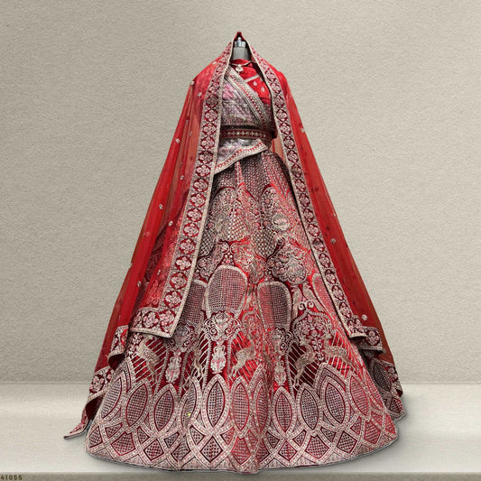 Pagfera - The Wedding Royal Red Bridal Lehenga JMS Studio {{ Royal Red Bridal Lehenga}}