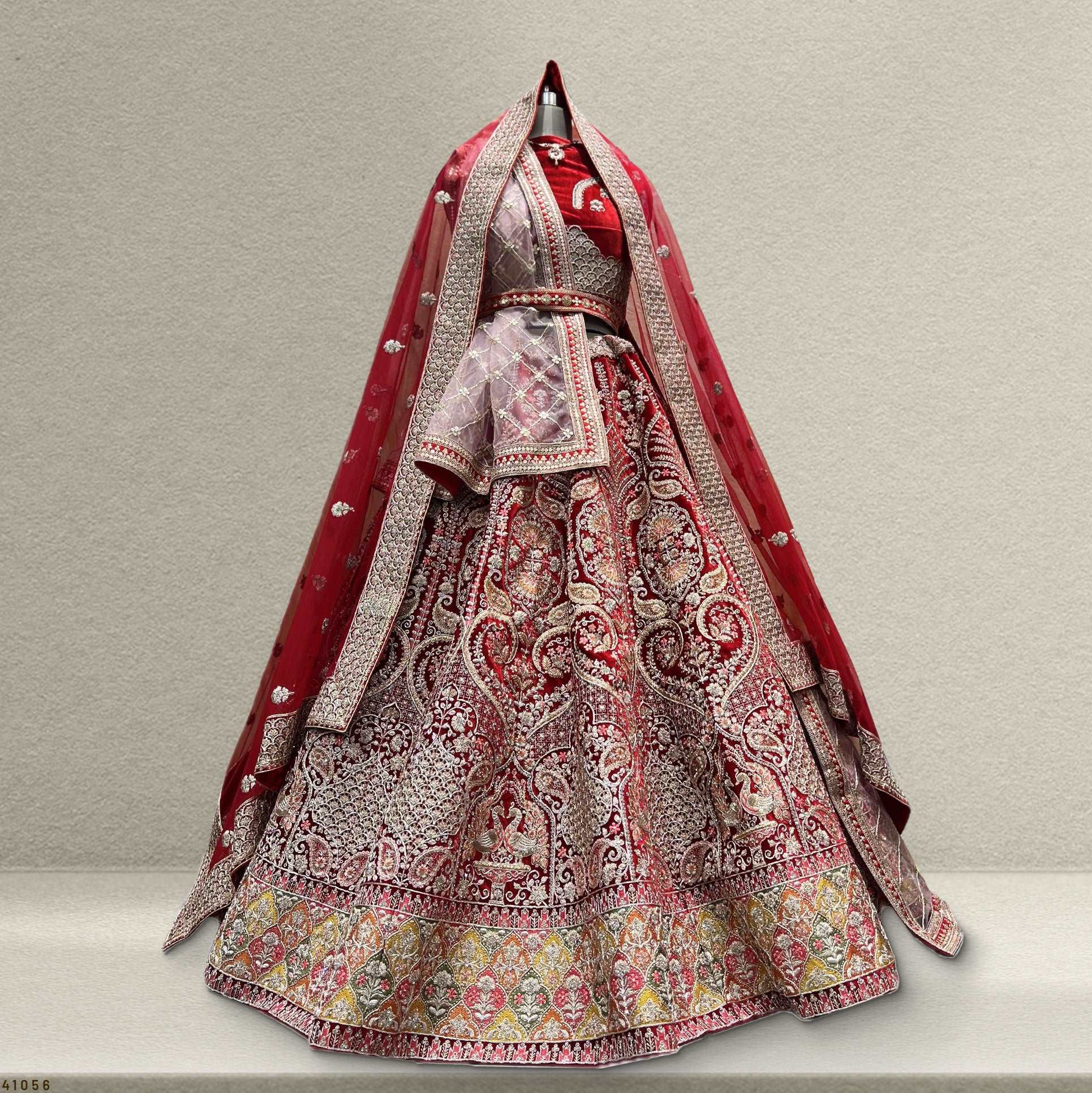 Pagfera - The Wedding Royal Red Bridal Lehenga JMS Studio {{ Royal Red Bridal Lehenga}}