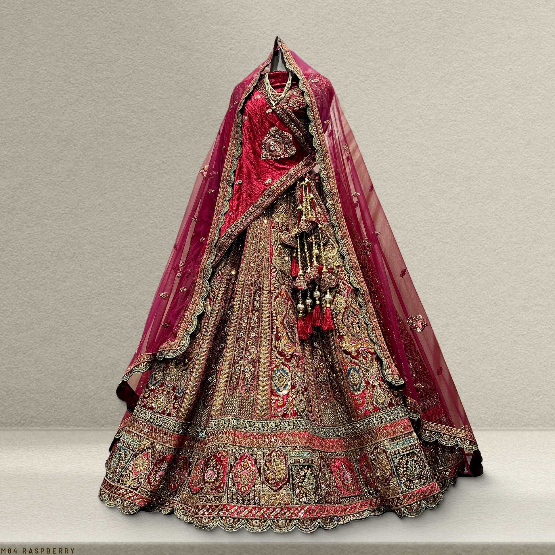 Rajgharana - The Velvet Maroon Bridal Lehenga