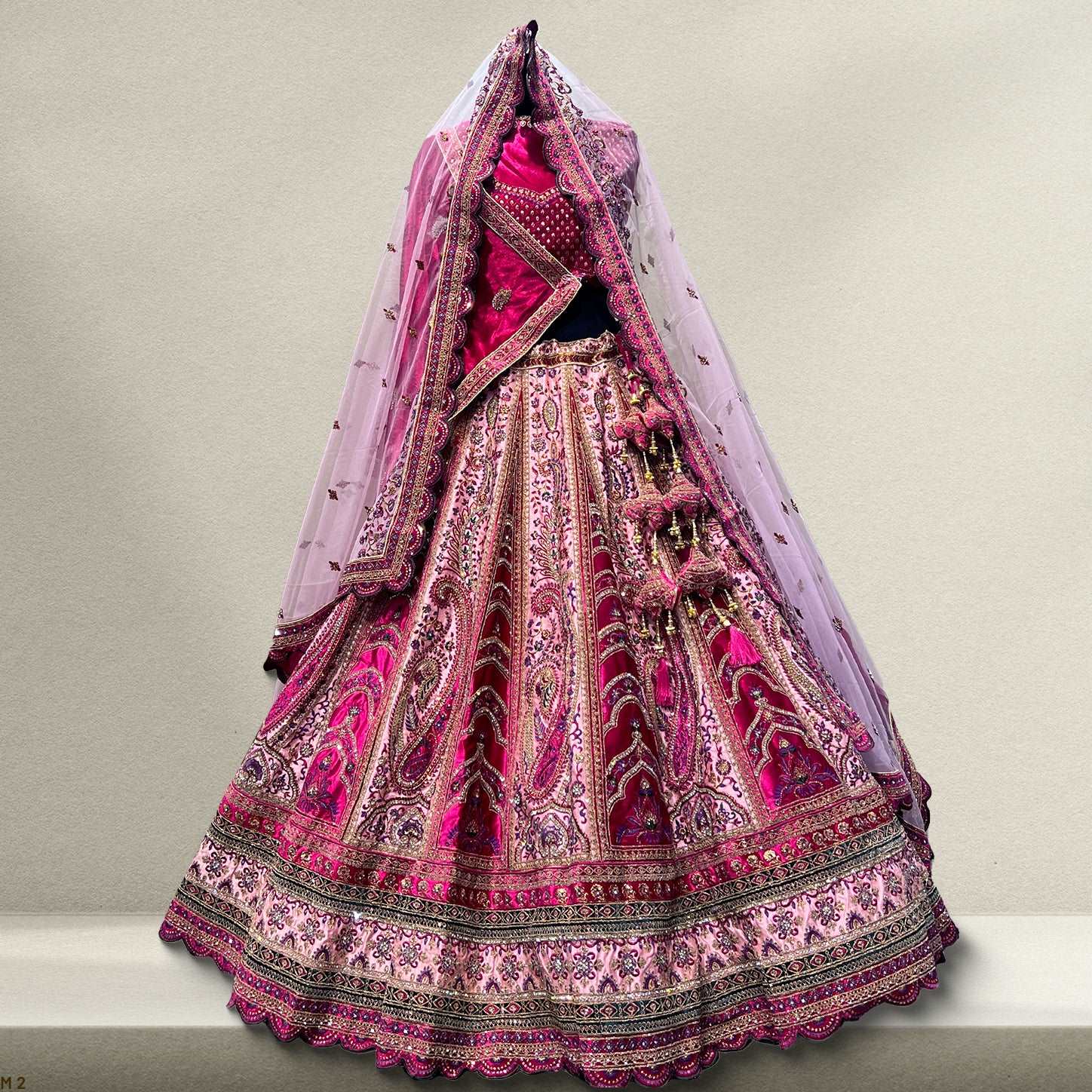 Rajgharana - The Velvet Rani Pink Bridal Lehenga JMS Studio {{ Royal Red Bridal Lehenga}}