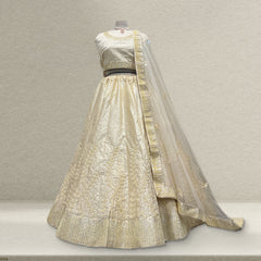 Aisha - Silk Moti Handwork Monotone Off White Sider Lehenga JMS Studio {{ Royal Red Bridal Lehenga}}