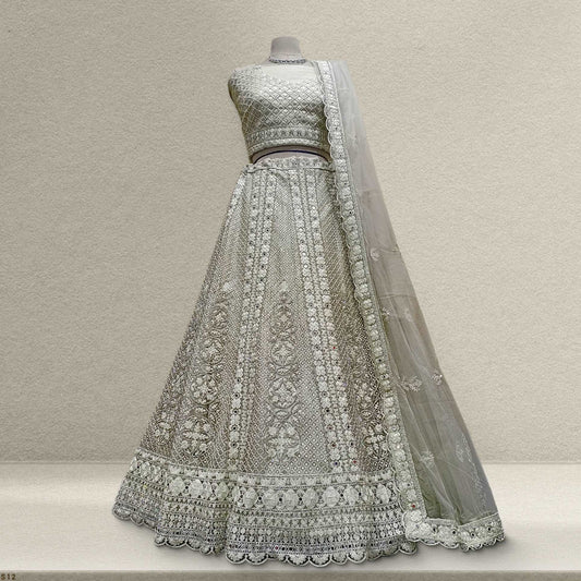 Cherry Blossom - New Partywear Off White Lehenga Design