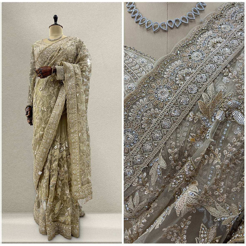 JMS_Studio Designer Boutique Net Partywear Ready-To-Wear Saree