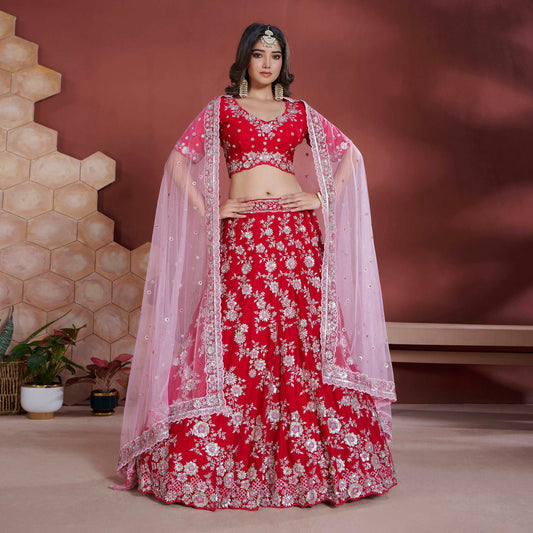 Jazzagals - The Modern Lehenga for Reception for Bride JMS Studio {{ Royal Red Bridal Lehenga}}