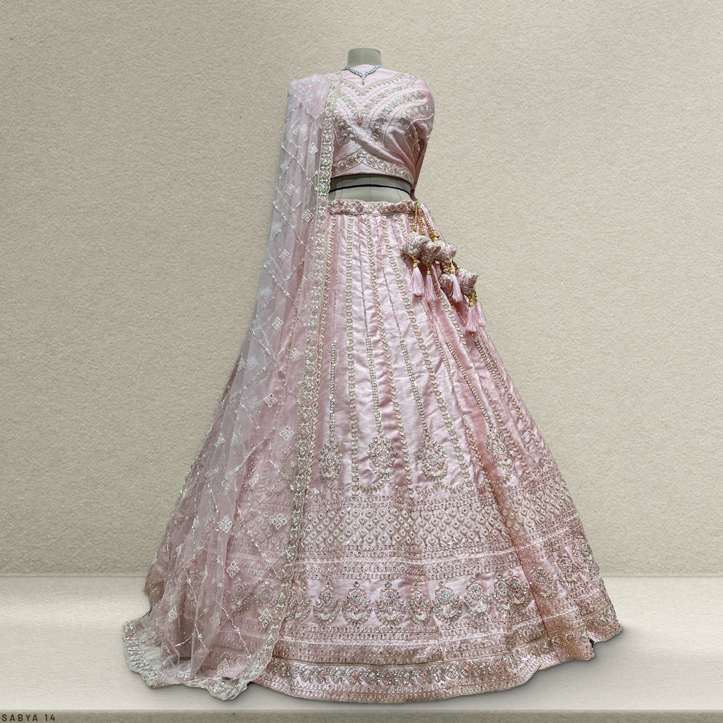 Rosé - Wedding Trousseau in Pastel Hues Blush Pink Lehenga