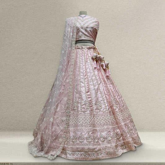 Rosé - Wedding Trousseau in Pastel Hues Blush Pink Lehenga