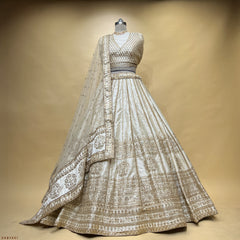 Royal Baggi - Minimal & Modern Classic Raw Silk Designer Lehenga