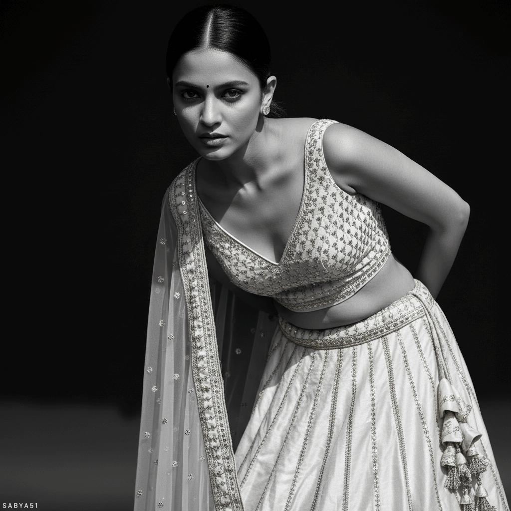 Royal Baggi - Minimal & Modern Classic Raw Silk Designer Lehenga