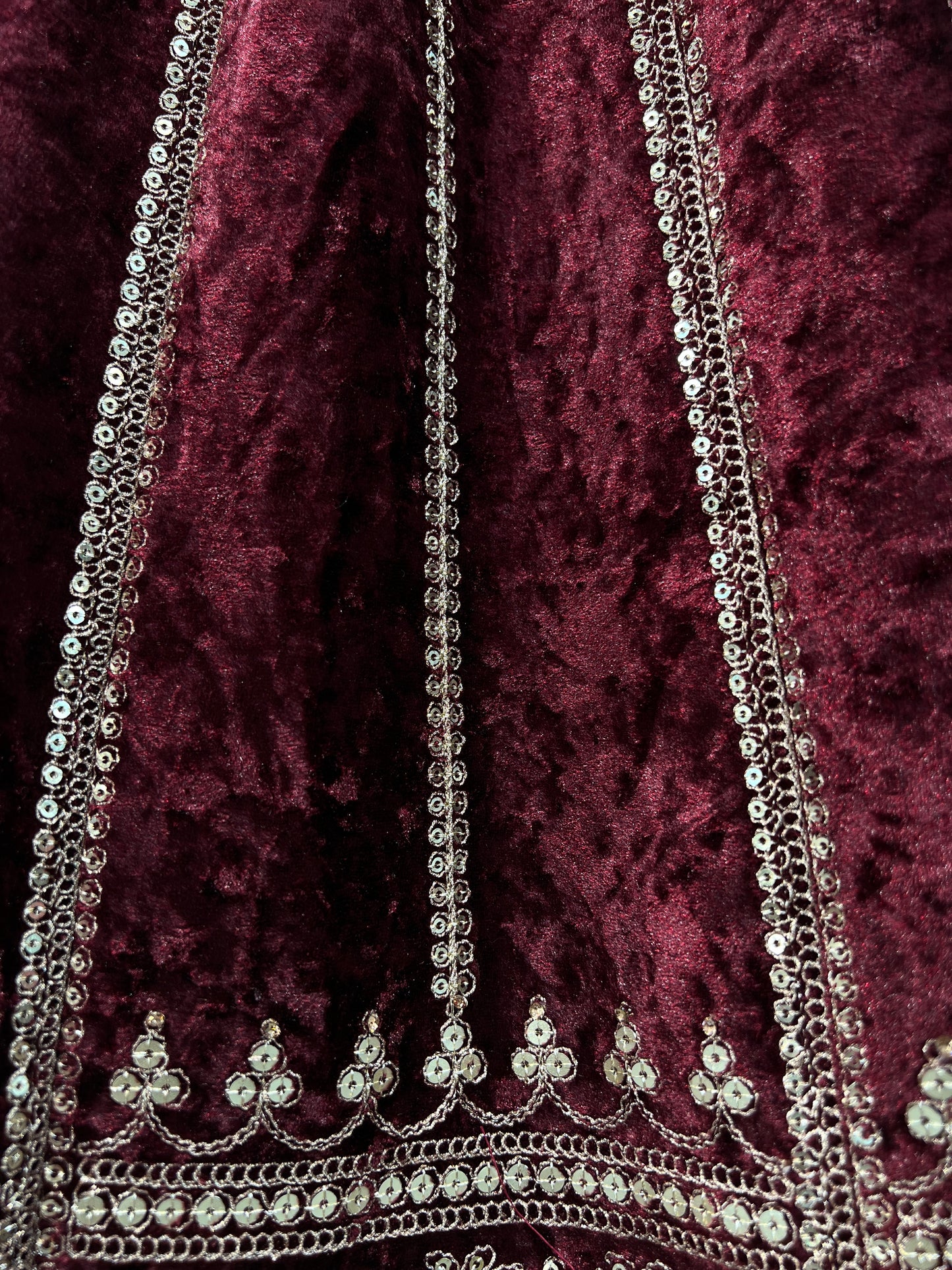 Damsel - 18 Kali Designer Velvet Bollywood Replica Lehenga Royal Maroon