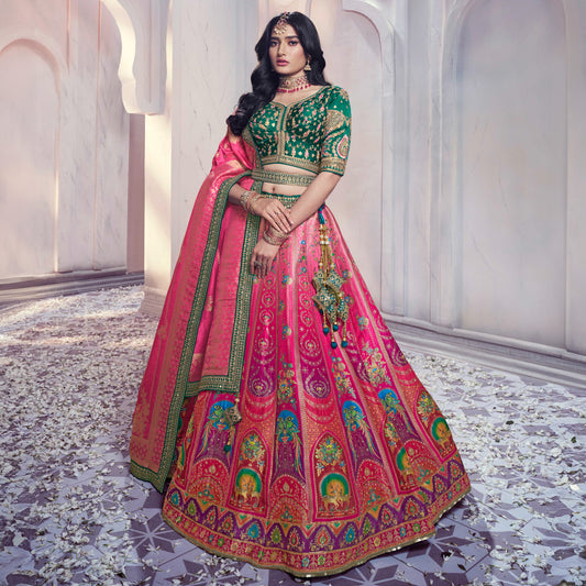 Shringaar: Luxurious Banarasi Silk Lehengas with Intricate Silk Work Blouse