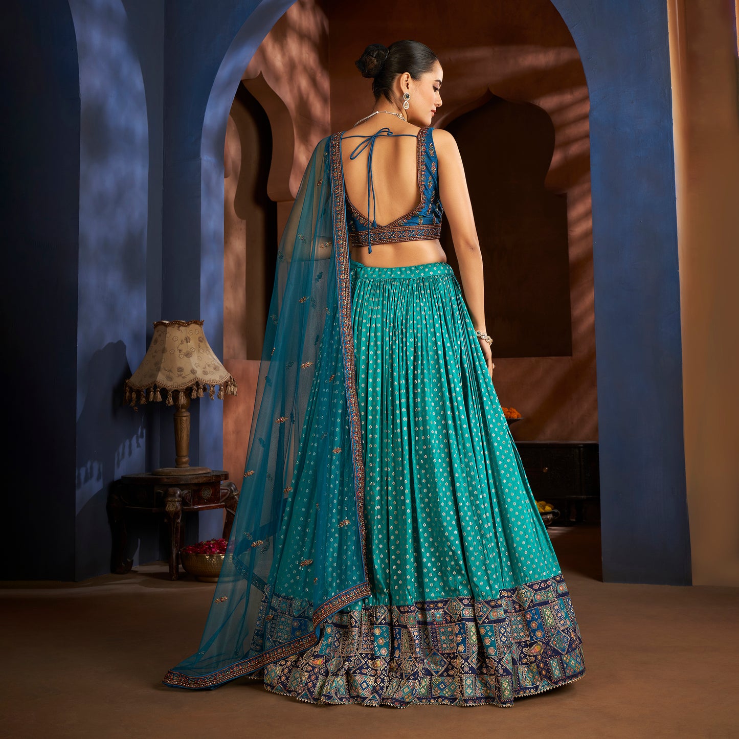 Gulal - Ready-to-Wear Multi Color Silk Lehenga Choli