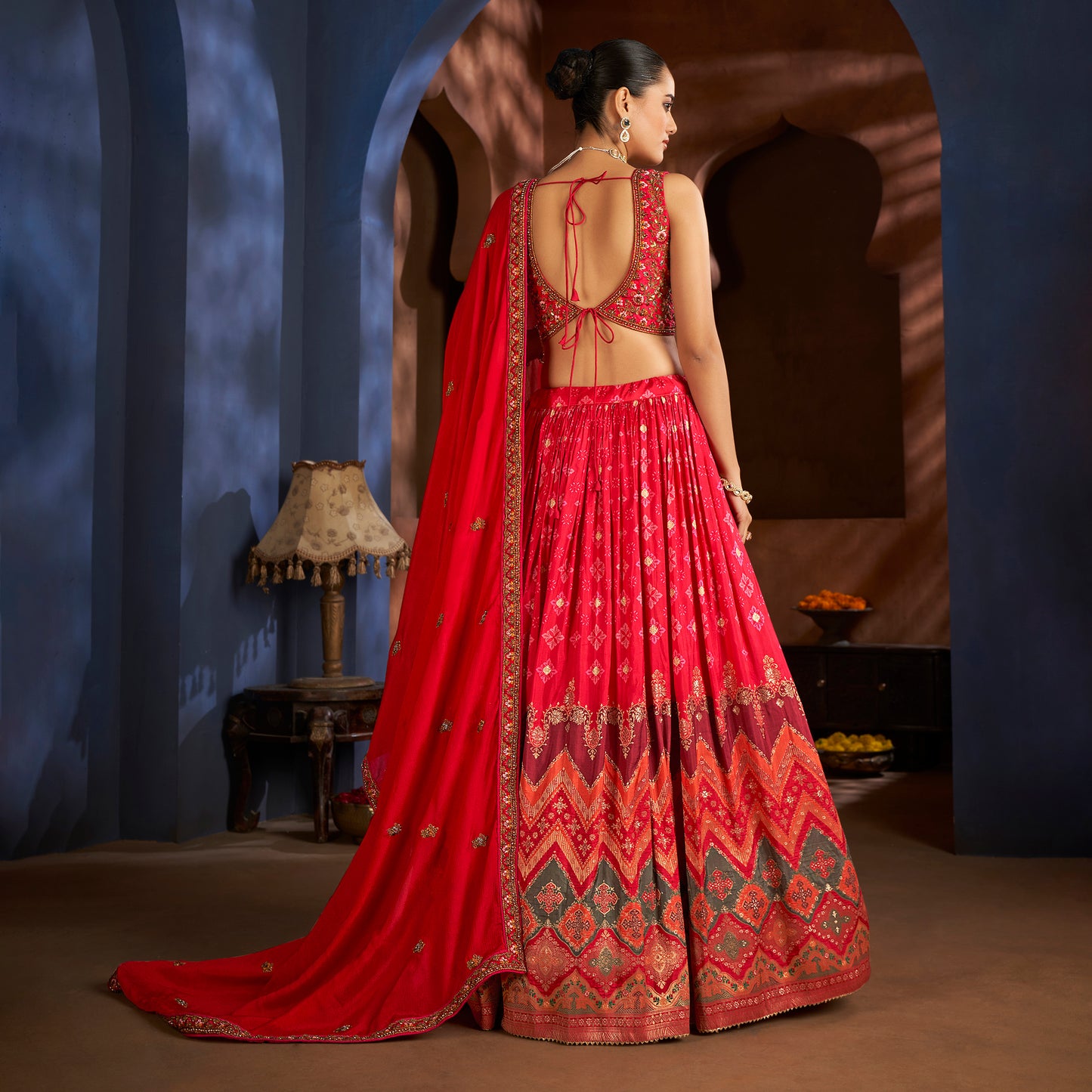 Gulal - Ready-to-Wear Multi Color Silk Lehenga Choli