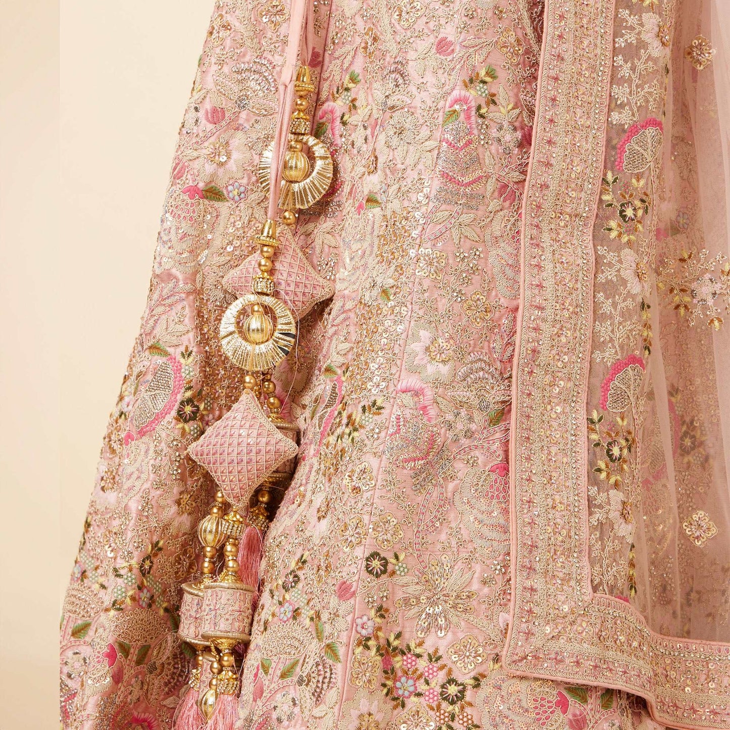 Damsel - Anamika Khanna inspired Pastel Lehenga JMS Studio {{ Royal Red Bridal Lehenga}}