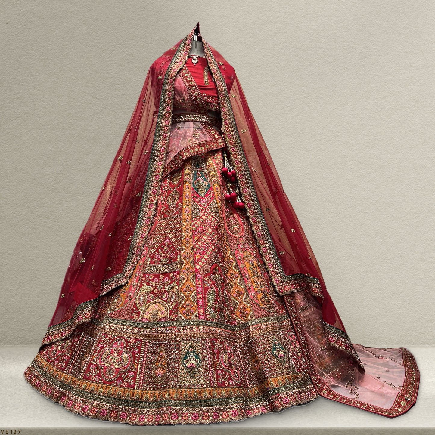 Royal Baggi- The Bollywood Royal Red Bridal Lehenga