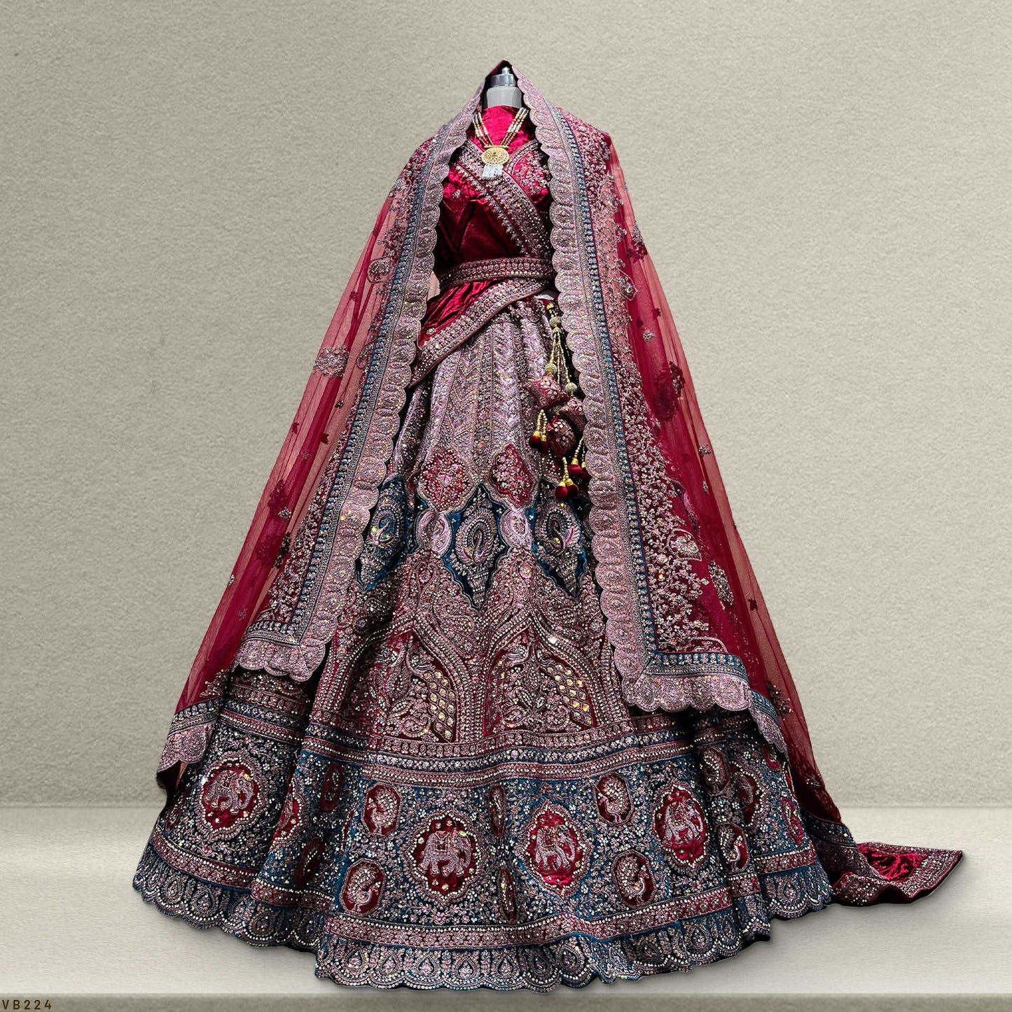 Amrapali - The Royal Peacock Rajwadi Bridal Lehenga