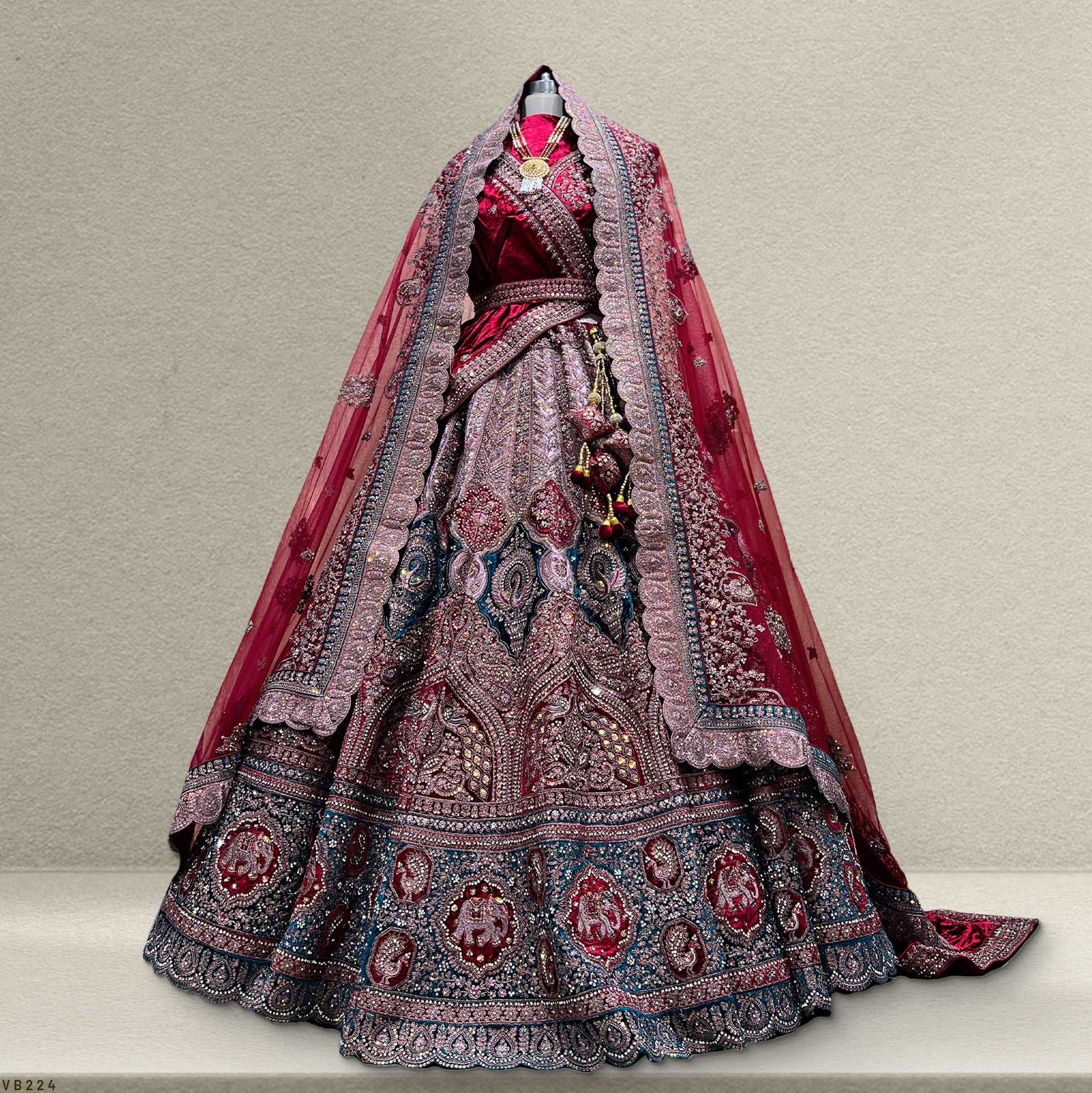 Amrapali - The Royal Peacock Rajwadi Bridal Lehenga