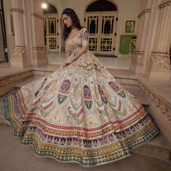 Rosé - Wedding Trousseau in Pastel Hues JMS Studio {{ Royal Red Bridal Lehenga}}