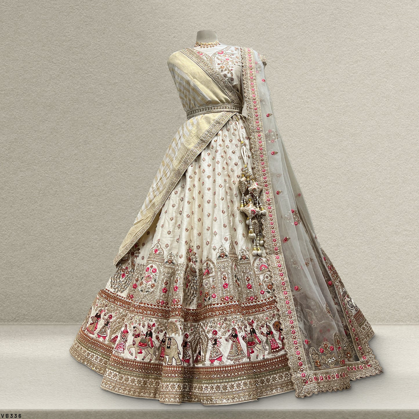 Rosé - Wedding Trousseau in Pastel Hues Bridal Reception Lehenga