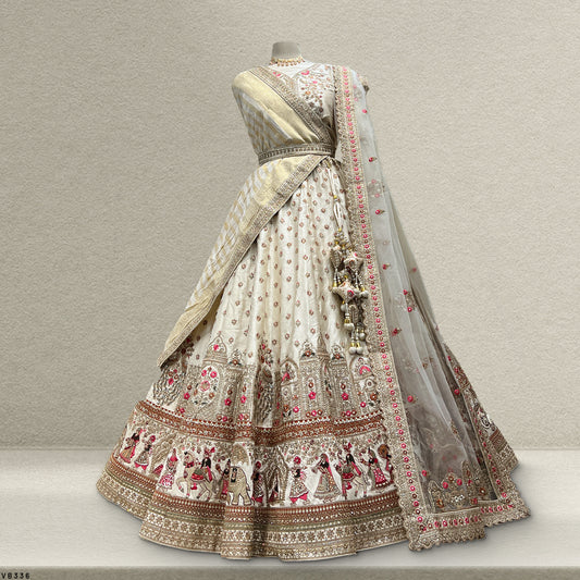 Rosé - Wedding Trousseau in Pastel Hues Bridal Reception Lehenga