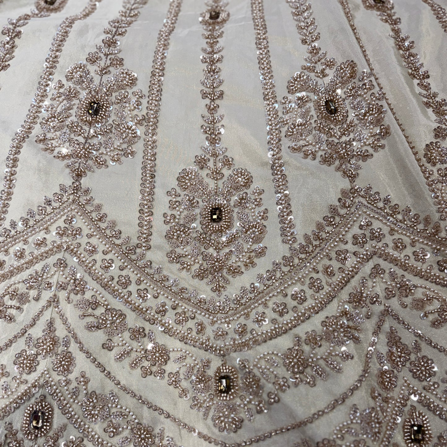 Damsel - Soft Ivory Silk Royal Look Golden Handwork Designer Lehenga