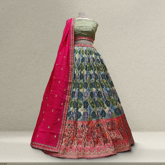 Shringaar: Soft Silk Sider Lehenga With Chinon Dupatta