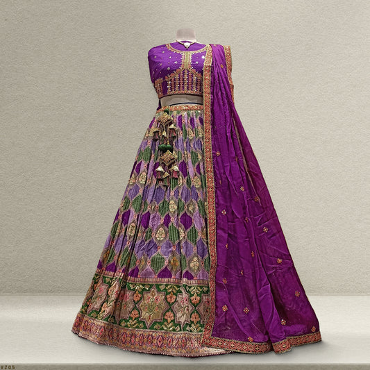 Shringaar: Soft Silk Sider Lehenga With Chinon Dupatta