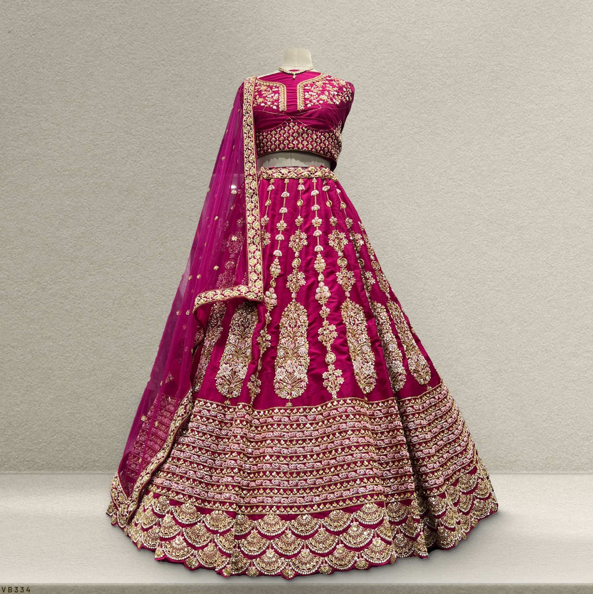 Designer Raw Silk Fusica Pink Lehenga: Sabya-Inspired Handwork Lehenga